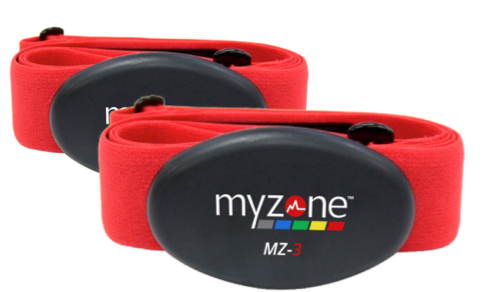 Two MYZONE® MZ-3 exercise belts