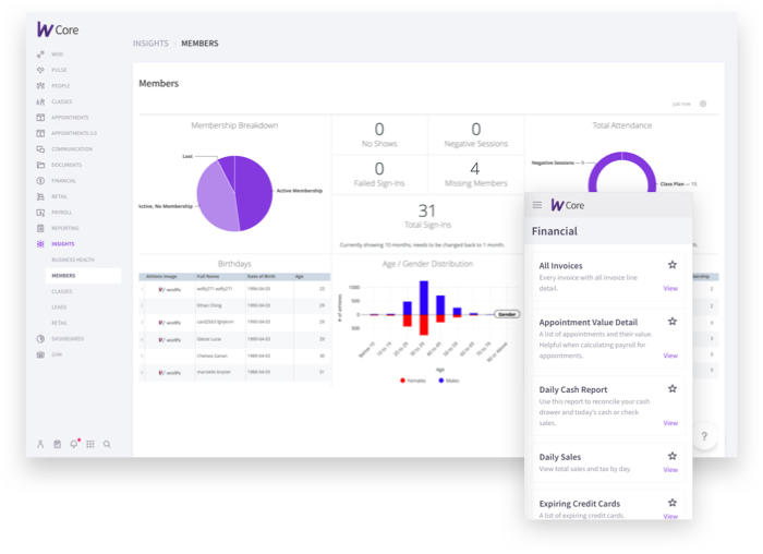 From Martial Arts class attendance to financials, quickly access your custom reports.