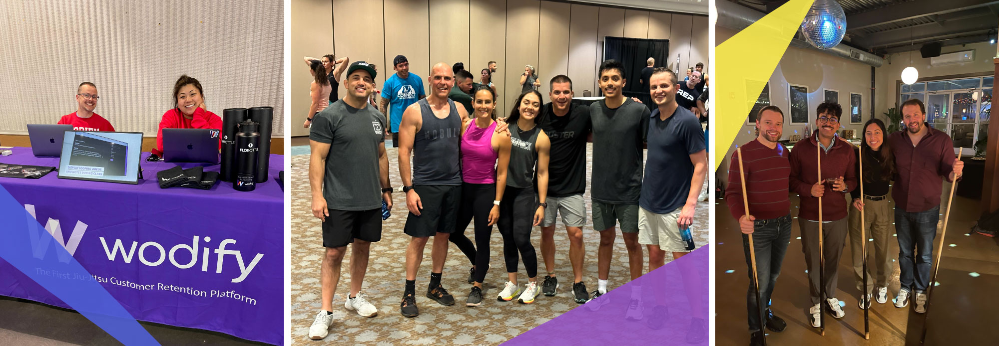 Photos of Wodify employees at conferences and events
