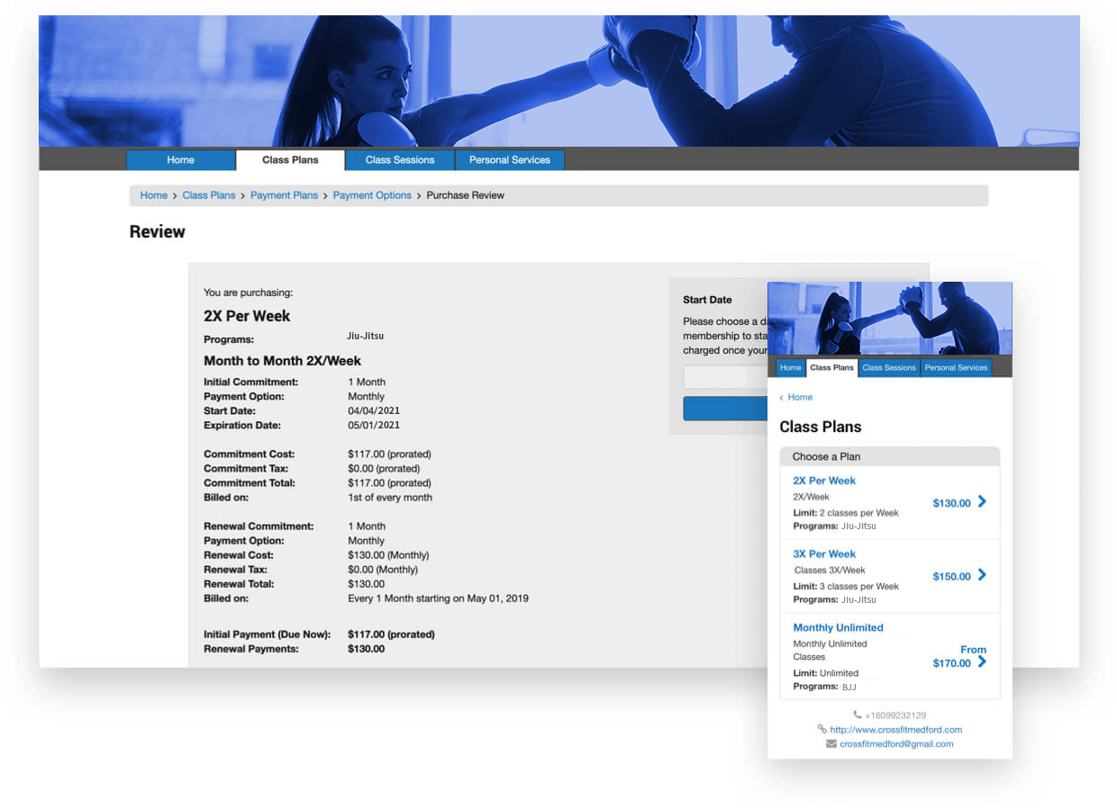 Turn more website visitors into paying clients, with a simple online sales experience.